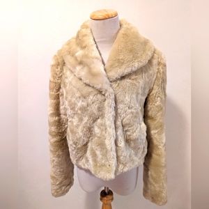 Faux Fur Crop Jacket - Black Rivet brand